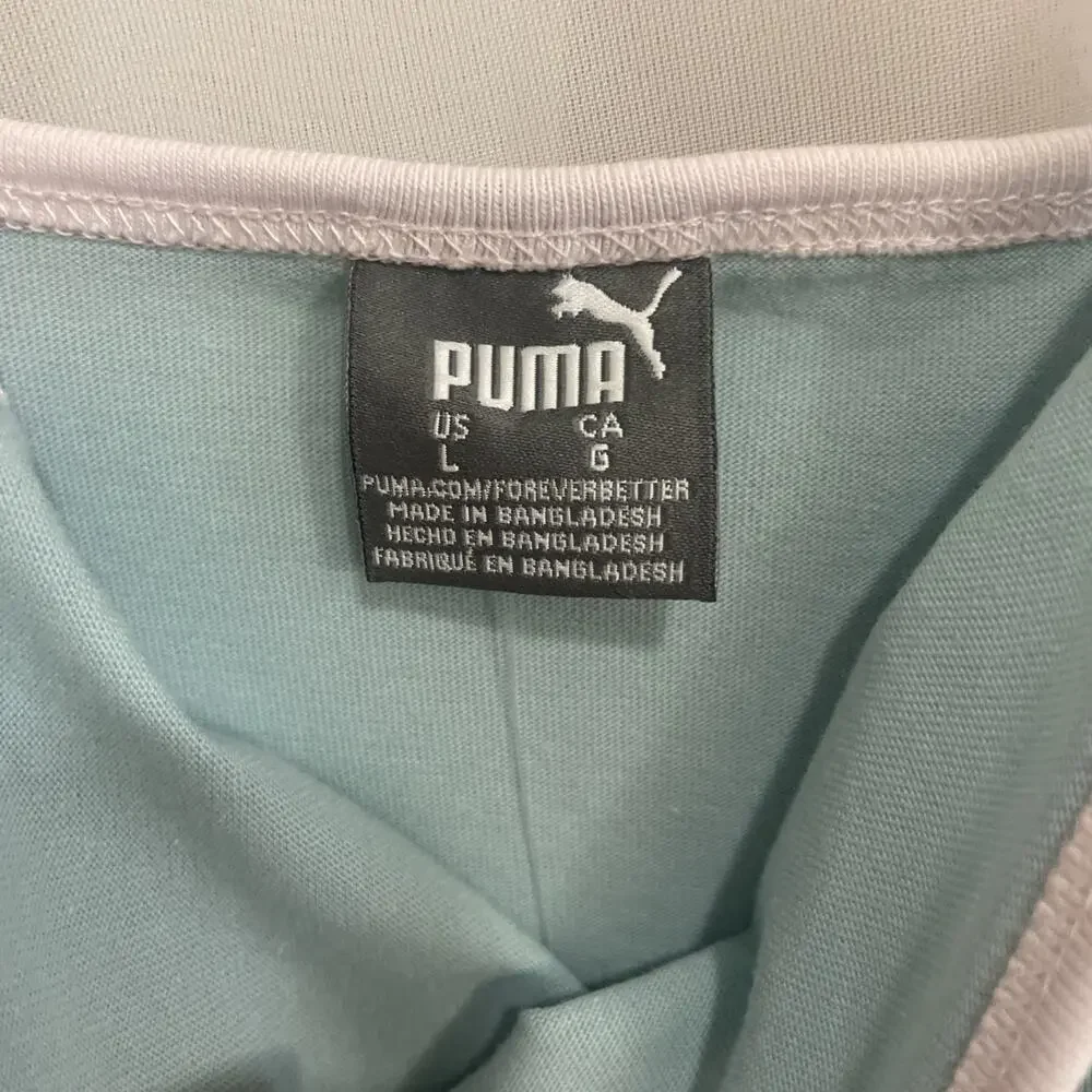 Puma Jersey Sleeveless Romper Size L (10/12) Turquoise‎ $30 Orig